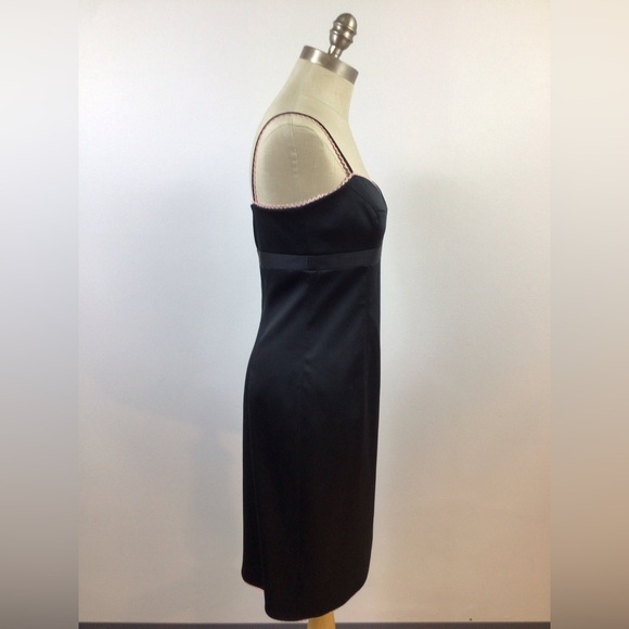 Laundry By Shelli Segal Little Black Dress Pink Trim, sz 8 - Picture 9 of 16